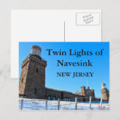 Twin Lights of Navesink, New Jerseyポストカード ポストカード (正面/裏面)