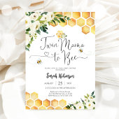 Twin Mama Bee Baby Shower Invitation 招待状