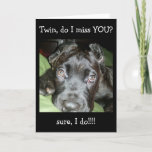 TWIN-MISS U ON YOUR BIRTHDAY-BE HAPPY! カード<br><div class="desc">MISS "YOUR TWIN" OR MAYBE YOU JUST WANT HIM OR HER TO KNOW YOU WANT TO GET TOGETHER AND CELEBRATE? THEN GIVE OR SEND THIS AWESOME "TWIN CARD" TODAY!</div>