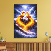 Twin Phoenixes of Eternal Light キャンバスプリント (インサイチュ (リビング))