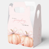 TWIN Pink Bow Pumpkin Baby Shower Favor Box フェイバーボックス (オープン)
