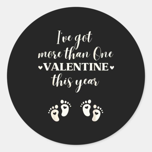 Twin Pregnancy Announcement Gift For Pregnant Frie ラウンドシール (正面)