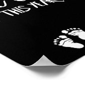 Twin Pregnancy Valentines Day Baby Announcement  ポスター (角)