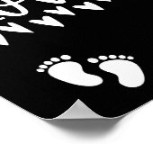 Twin Pregnancy Valentines Day Pregnant Mom Baby An ポスター (角)