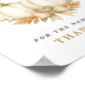 Twin Pumpkin Baby Shower Advice Wishes New Parents ポスター (角)