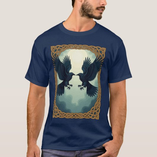 Twin Ravens Pact Beneath the Moon Tシャツ (正面)