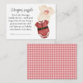 Twin Santa Babies Diaper Raffle Card エンクロージャーカード (正面/裏面)