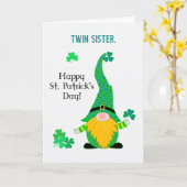 Twin Sister St PatrickのおもしろいLeprechaun Card用 カード (黄色い花)
