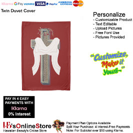 Twin Size Duvet Cover Red Background 掛け布団カバー