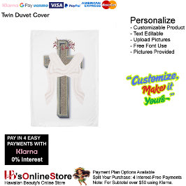 Twin Size Duvet Cover White Background 掛け布団カバー