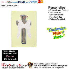 Twin Size Duvet Cover Yellow Background 掛け布団カバー