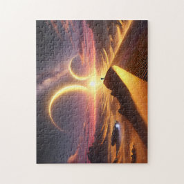 Twin Suns Desert Sci-Fi Alien Landscape ジグソーパズル