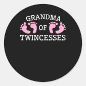 Twincessesの祖母の双生児の女の子の祖母 ラウンドシール (正面)