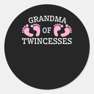 Twincessesの祖母の双生児の女の子の祖母 ラウンドシール
