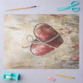 Twineでバレンタニ素朴ーハートを切り離す 薄葉紙 (クラフト)