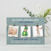 Twineの3枚の写真 – Birthday Party Invitation 招待状 (スタンド正面)