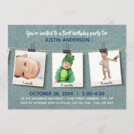 Twineの3枚の写真 – Birthday Party Invitation 招待状