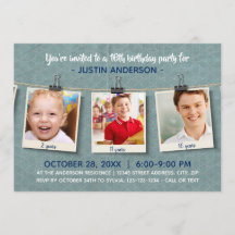 Twineの3枚の写真 – Birthday Party Invitation