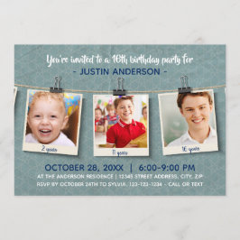 Twineの3枚の写真 – Birthday Party Invitation 招待状