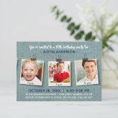 Twine-3x5誕生日パーティーへの招待に関する3枚の写真 招待状 (スタンド正面)