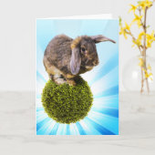 Twinkを特色にするBunnyLuvの挨拶状 カード (黄色い花)