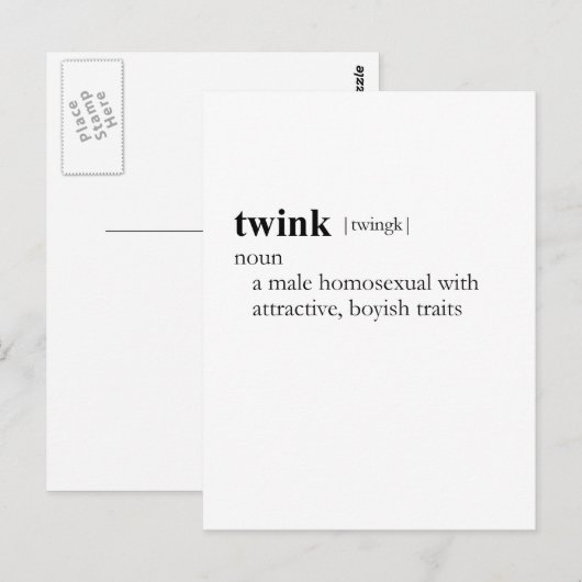 TWINK （定義） ポストカード (正面/裏面)