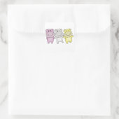Twink Flag Pride Lgbtq Cute Hippo Square Sticker スクエアシール (バッグ)