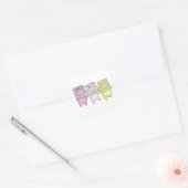 Twink Flag Pride Lgbtq Cute Hippo Square Sticker スクエアシール (封筒)