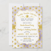 Twink、Twinkle小さな星の性別がパーティーを明らかにする 招待状 (正面)