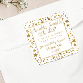 Twink、Twinkle小さな星の赤ちゃんシャワーありがとう スクエアシール