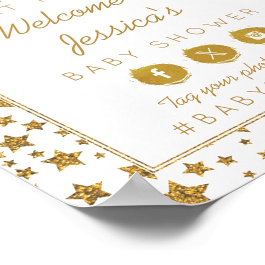 Twink、Twinkle小さな星の赤ちゃんシャワーへようこそ ポスター (角)