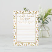 Twink、Twinkle小さな星の赤ちゃんシャワーアドバイス アドバイスカード (スタンド正面)