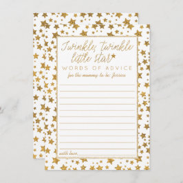 Twink、Twinkle小さな星の赤ちゃんシャワーアドバイス アドバイスカード