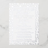 Twink、Twinkle Little Star Baby 実在 Shower 箔招待状 (正面)