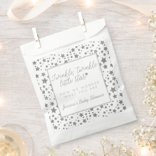 Twink、Twinkle Little Star Baby Shower フェイバーバッグ (クリップ留めされた状態)