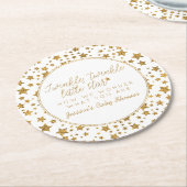 Twink、Twinkle Little Star Baby Shower ラウンドペーパーコースター (アングル)