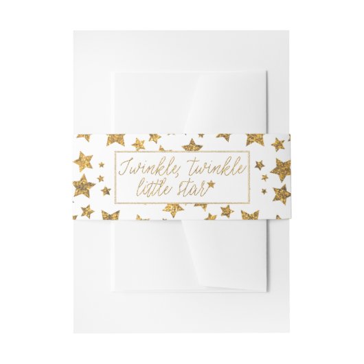 Twink、Twinkle Little Star Baby Shower 招待状ベリーバンド (正面例)