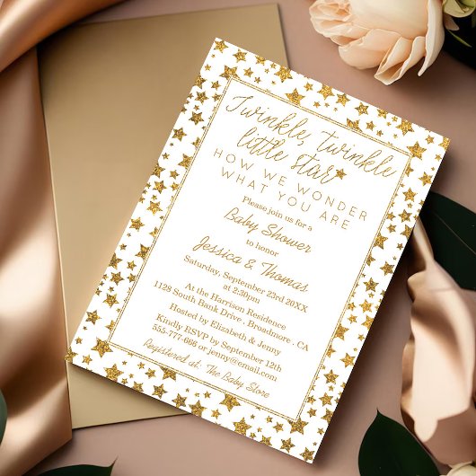 Twink、Twinkle Little Star Baby Shower 招待状