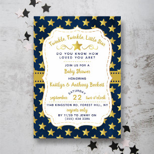 Twink、Twinkle Little Star Baby Shower 招待状