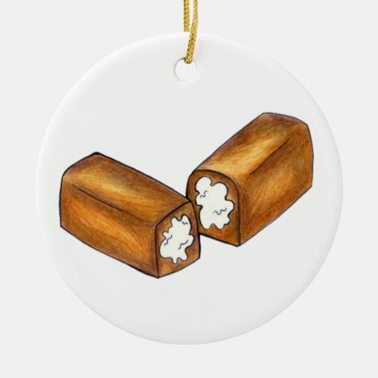 Twinkieクリーム充填スナックケーキ食品グルメギフト セラミックオーナメント (正面)