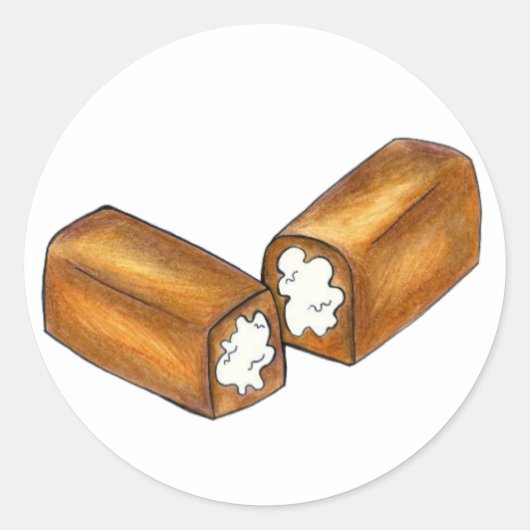Twinkieクリーム入りスナックケーキジャンクフードグルメ ラウンドシール (正面)