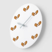 Twinkieクリーム入りスナックケーキジャンクフードグルメ ラージ壁時計 (傾斜)
