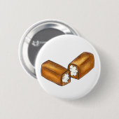 Twinkieクリーム入りスナックケーキジャンクフードグルメ 缶バッジ (正面&裏面)