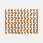 Twinkieクリーム入りスナックケーキジャンクフードプリント フリースブランケット (正面(横))