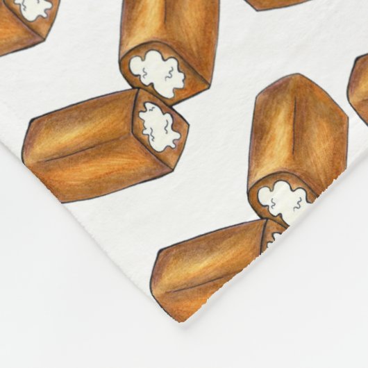 Twinkieクリーム入りスナックケーキジャンクフードプリント フリースブランケット (角)