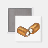 Twinkieクリーム入りスナックケーキジャンクフードマグネット マグネット (正面/裏面)
