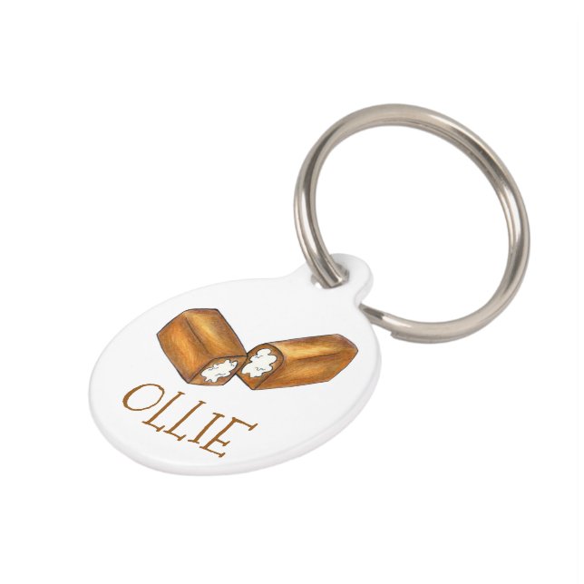 Twinkieパーソナライズされたスナックケーキジャンクフードグルメ ペット　ネームタグ (側面)