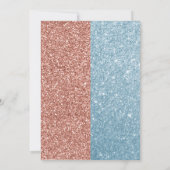 Twinkleスターグリッター金ゴールド性別の表示パーティー 招待状 (裏面)