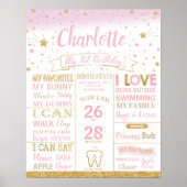 Twinkleスターズファースト誕生日マイルストーン誕生統計 ポスター (正面)