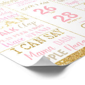 Twinkleスターズファースト誕生日マイルストーン誕生統計 ポスター (角)